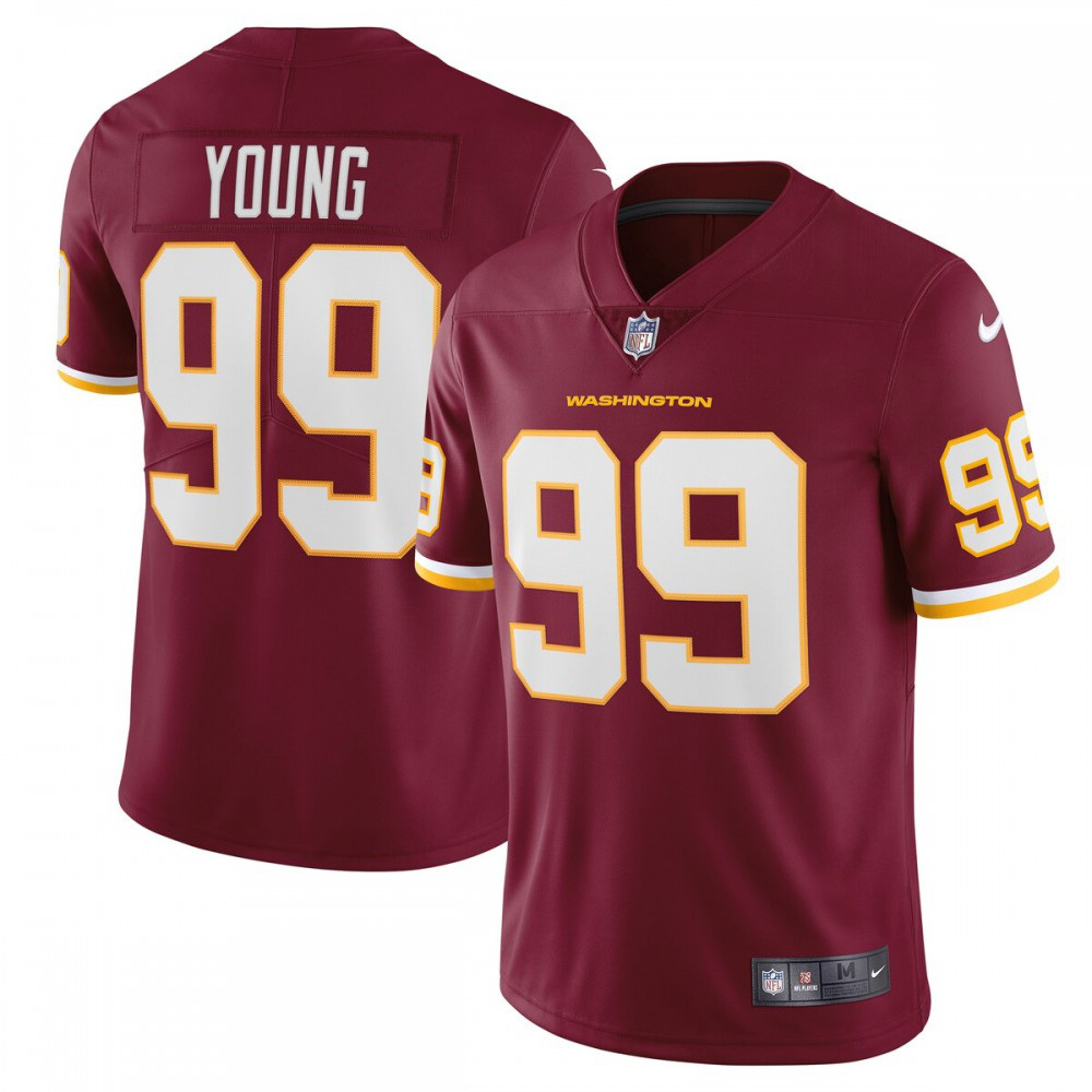 Chase Young Washington Football Team Nike Vapor Limited Jersey - Burgundy-GridironStore